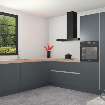 Onygrijze greeploze keuken Porto 102850