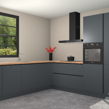 Onygrijze greeploze keuken Porto 102853