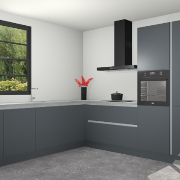 Onygrijze greeploze keuken Porto 102899