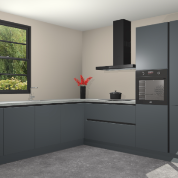 Onygrijze greeploze keuken Porto 102902