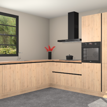 Madera Natuur greeploze keuken Porto 102945