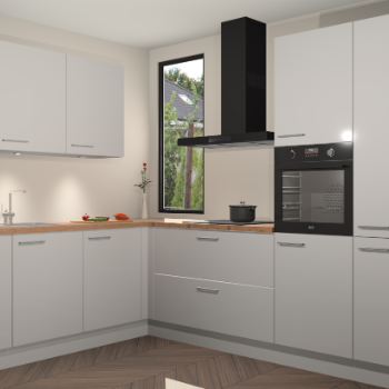 Zijdegrijze hoogglans keuken Buenos Aires 103426