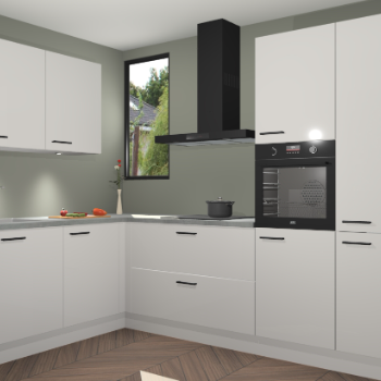 Zijdegrijze hoogglans keuken Buenos Aires 103476