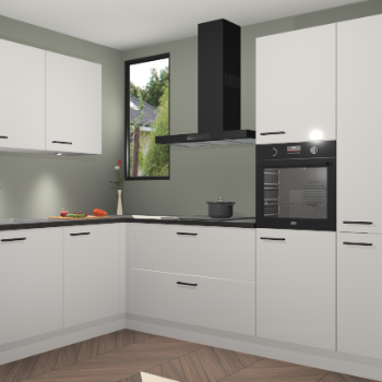 Zijdegrijze hoogglans keuken Buenos Aires 103504