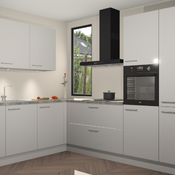 Zijdegrijze hoogglans keuken Buenos Aires 103513