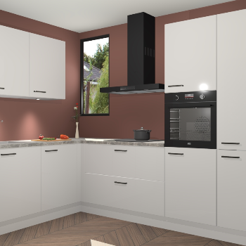 Zijdegrijze hoogglans keuken Buenos Aires 13073