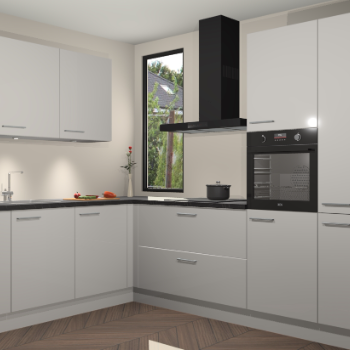 Zijdegrijze hoogglans keuken Buenos Aires 103568