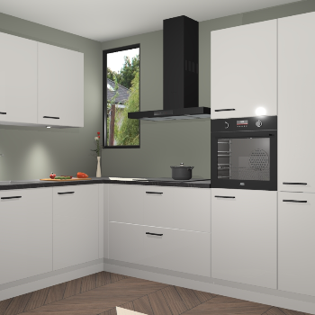 Zijdegrijze hoogglans keuken Buenos Aires 103571