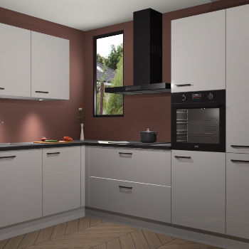 Zijdegrijze hoogglans keuken Buenos Aires 103572