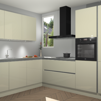 Magnolia hoogglans greeploze keuken Buenos Aires 103589