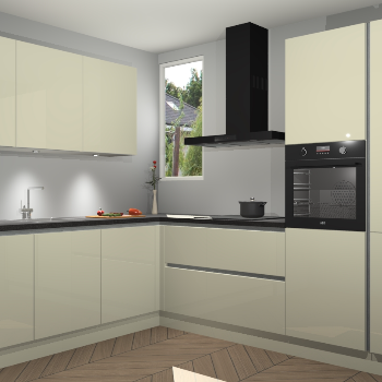 Magnolia hoogglans greeploze keuken Buenos Aires 103613