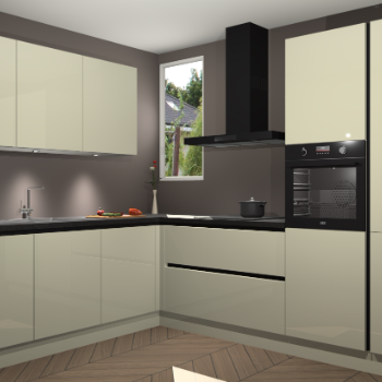 Magnolia hoogglans greeploze keuken Buenos Aires 103616