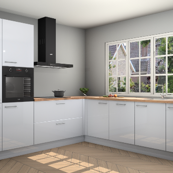 Sneeuwwitte Hoogglans keuken Casablanca 103087