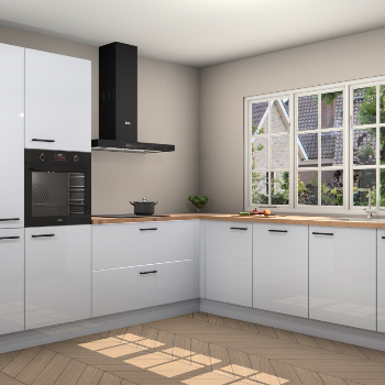 Sneeuwwitte Hoogglans keuken Casablanca 103090