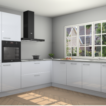 Sneeuwwitte Hoogglans keuken Casablanca 103107