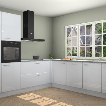 Sneeuwwitte Hoogglans keuken Casablanca 103108