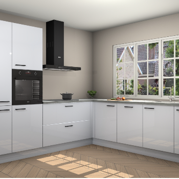 Sneeuwwitte Hoogglans keuken Casablanca 103110