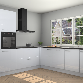 Sneeuwwitte Hoogglans keuken Casablanca 103113