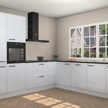 Sneeuwwitte Hoogglans keuken Casablanca 103116