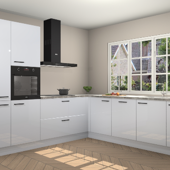 Sneeuwwitte Hoogglans keuken Casablanca 103122