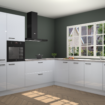 Sneeuwwitte Hoogglans keuken Casablanca 103129