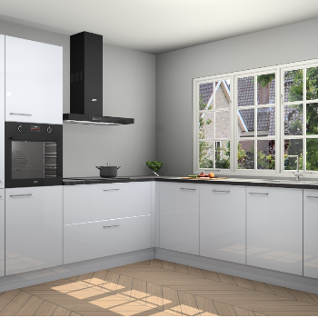 Sneeuwwitte Hoogglans keuken Casablanca 103131