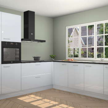 Sneeuwwitte Hoogglans keuken Casablanca 103132