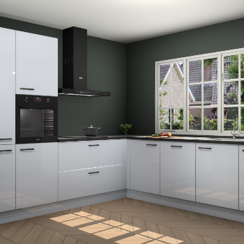 Sneeuwwitte Hoogglans keuken Casablanca 103135