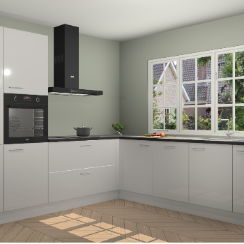 Zijdegrijze Hoogglans keuken Casablanca 103332