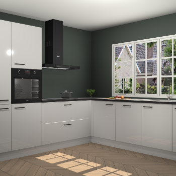 Zijdegrijze Hoogglans keuken Casablanca 103335