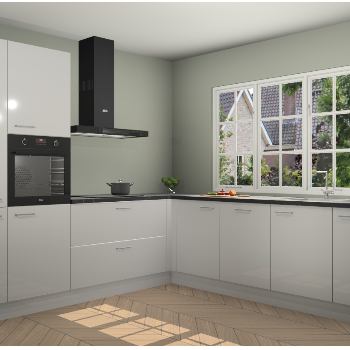 Zijdegrijze Hoogglans keuken Casablanca 103350