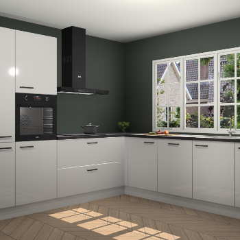 Zijdegrijze Hoogglans keuken Casablanca 103353