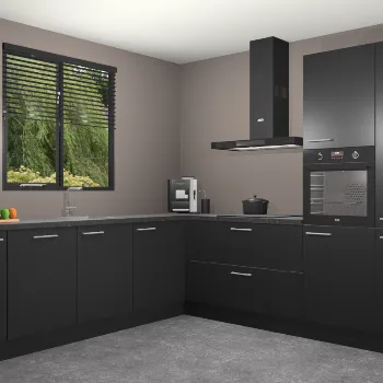 Zwarte keuken Porto 15012