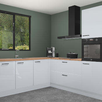 Sneeuwwitte hoogglans keuken Porto 103269