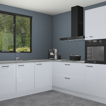 Sneeuwwitte hoogglans keuken Porto 103294