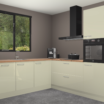 Magnolia hoogglans keuken Porto 103507