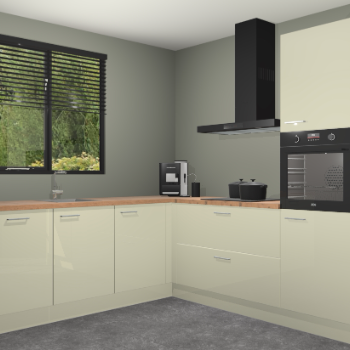 Magnolia hoogglans keuken Porto 103508