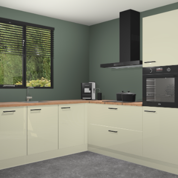 Magnolia hoogglans keuken Porto 103510