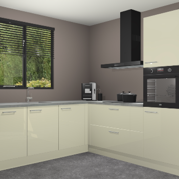 Magnolia hoogglans keuken Porto 103519