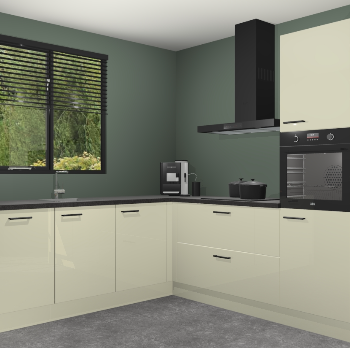 Magnolia hoogglans keuken Porto 103528