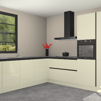 Magnolia hoogglans greeploze keuken Porto 103530