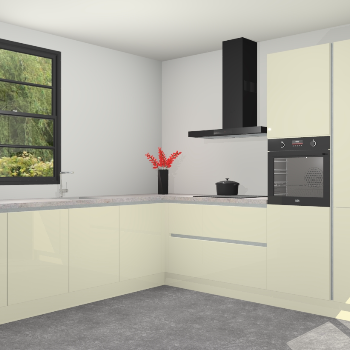 Magnolia hoogglans greeploze keuken Porto 103540