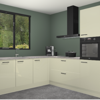 Magnolia hoogglans keuken Porto 103541