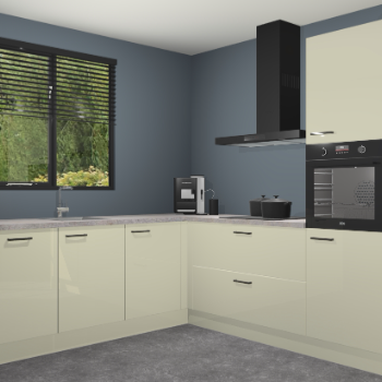 Magnolia hoogglans keuken Porto 103542