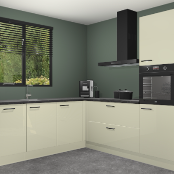 Magnolia hoogglans keuken Porto 103547