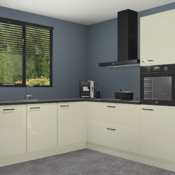 Magnolia hoogglans keuken Porto 103548