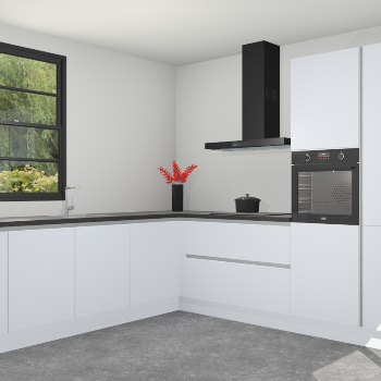 Sneeuwwitte greeploze keuken Porto 103650