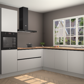 Zijdegrijze greeploze keuken Casablanca 103719