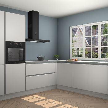 Zijdegrijze greeploze keuken Casablanca 103915