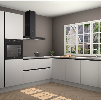 Zijdegrijze greeploze keuken Casablanca 103936